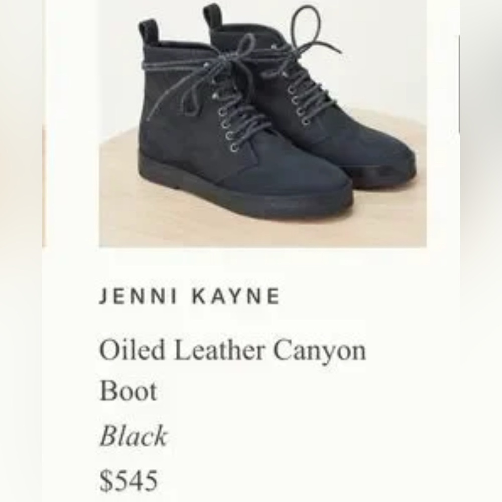 Jenni Kayne Black Oiled Leather Canyon Boots
